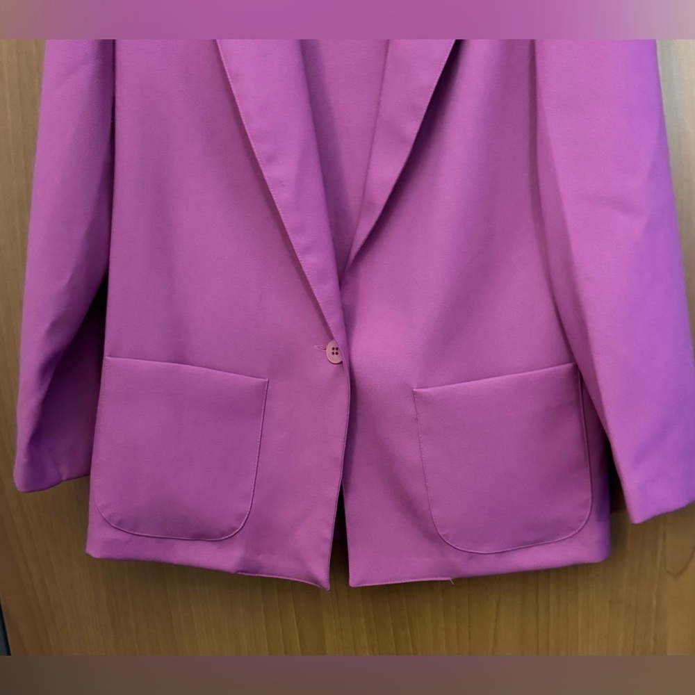DonKenny Fuchsia Vintage 90s Y2K Statement Piece "Power" Blazer Size 12 - Picture 4 of 5